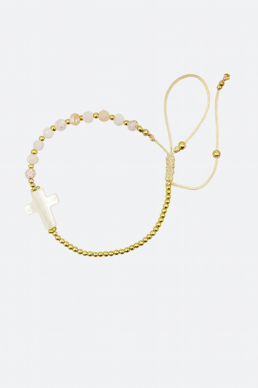 Boho Shell Cross Charm Bracelet – Perfect for Layering & Beachy Vibes