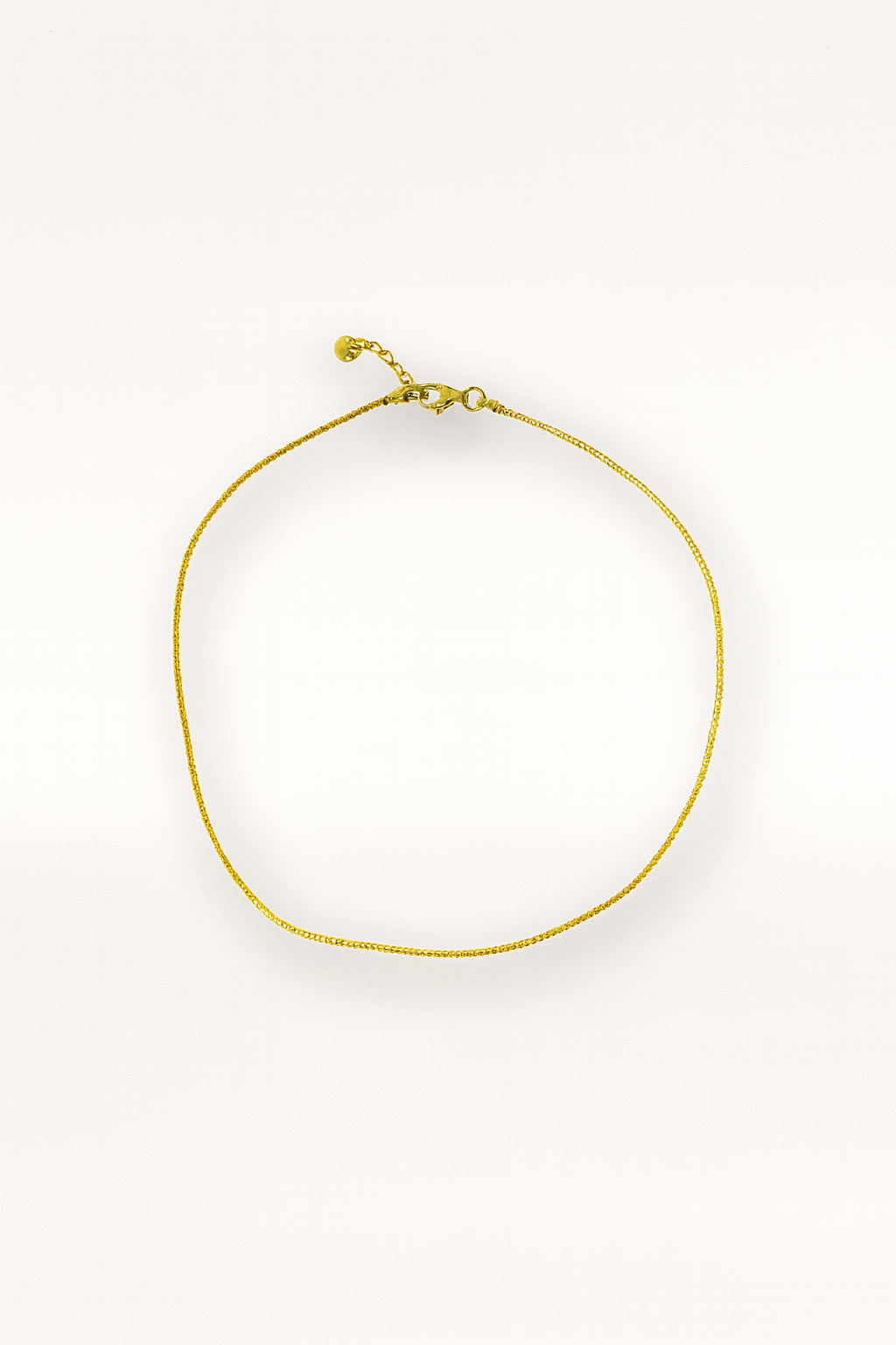Clear Miyuki Glass Bead Choker – 2mm Yellow Gold Translucent – 16" Minimalist Coastal Necklace – Stainless Steel Clasp