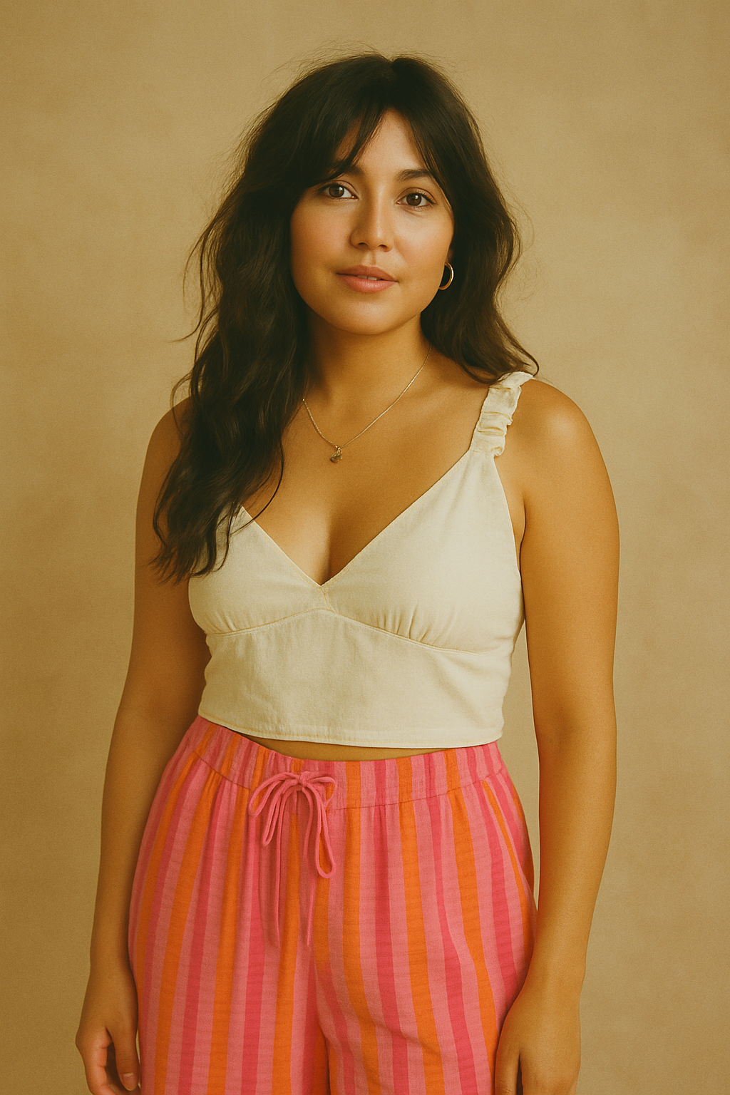 Fuchsia & Orange Wide Fit Cotton Pants – Elastic Waistband – Spring/Summer Essential – Made in Italy – Lightweight & Comfortable