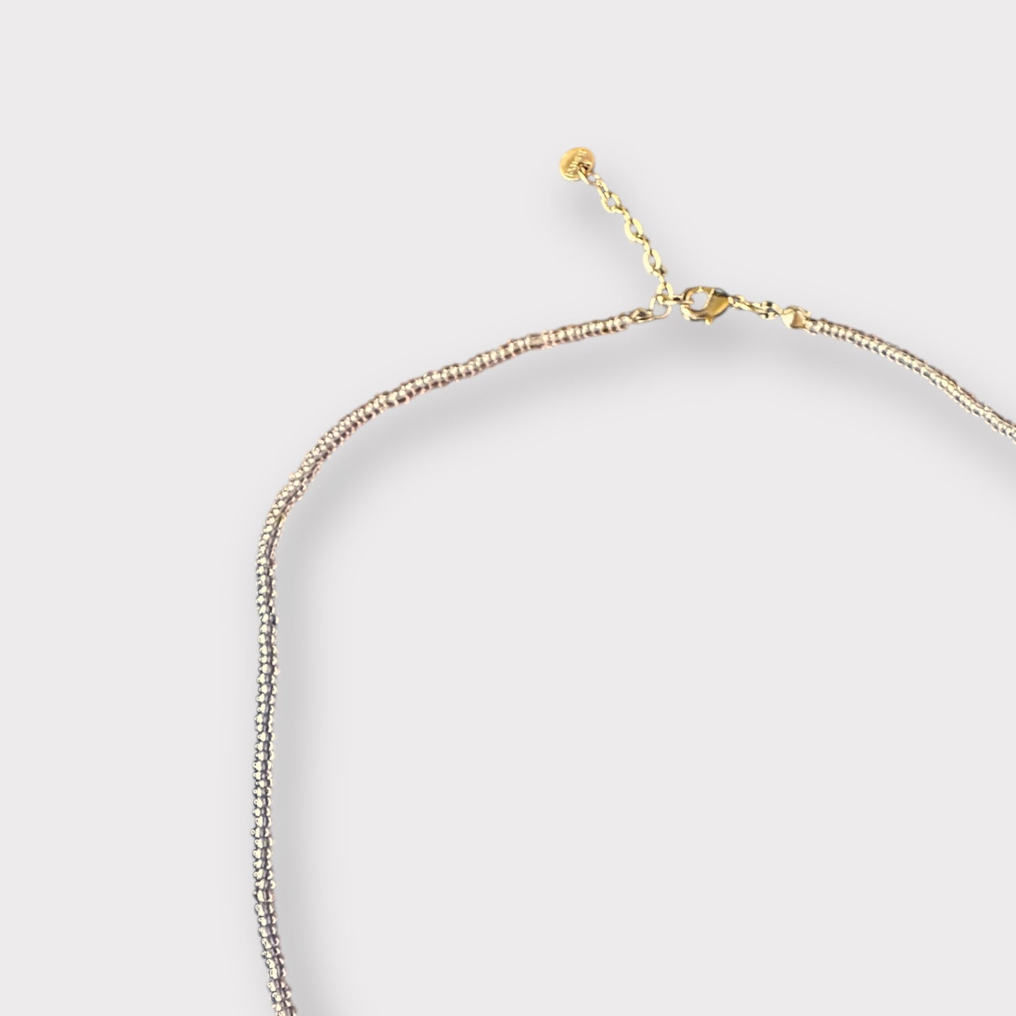 Clear Miyuki Glass Bead Choker – 2mm Pink Translucent – 16" Minimalist Coastal Necklace – Stainless Steel Clasp